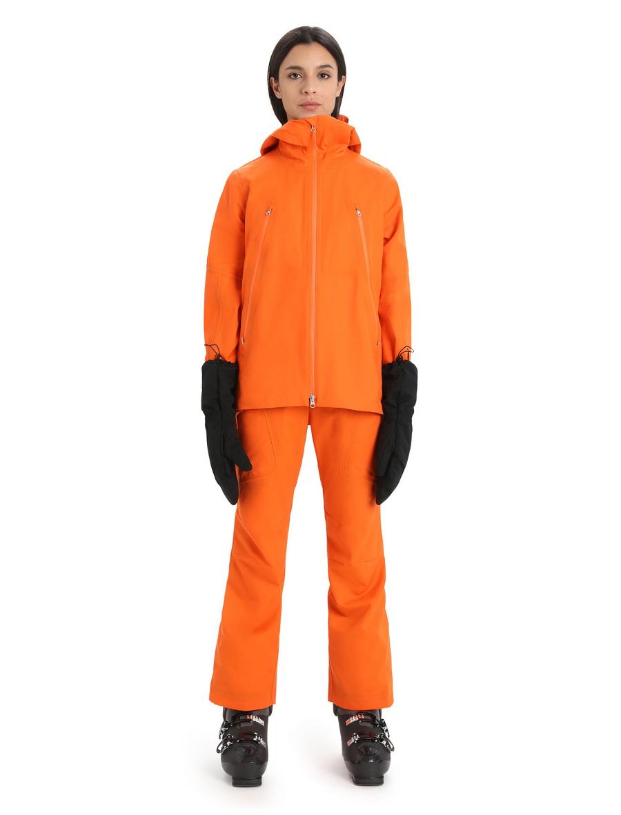 Spodnie Icebreaker Shell+™ Merino Damskie Pomarańczowe | PL 1435AHKP